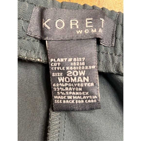 Koret Woman  Pants Wedgewood Blue Elastic Waist 20W Short NWT (4291) - Picture 8 of 8